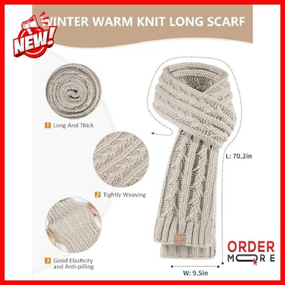 Fleece Lined Winter Beanie Scarf Gloves Set Touchscreen Warm